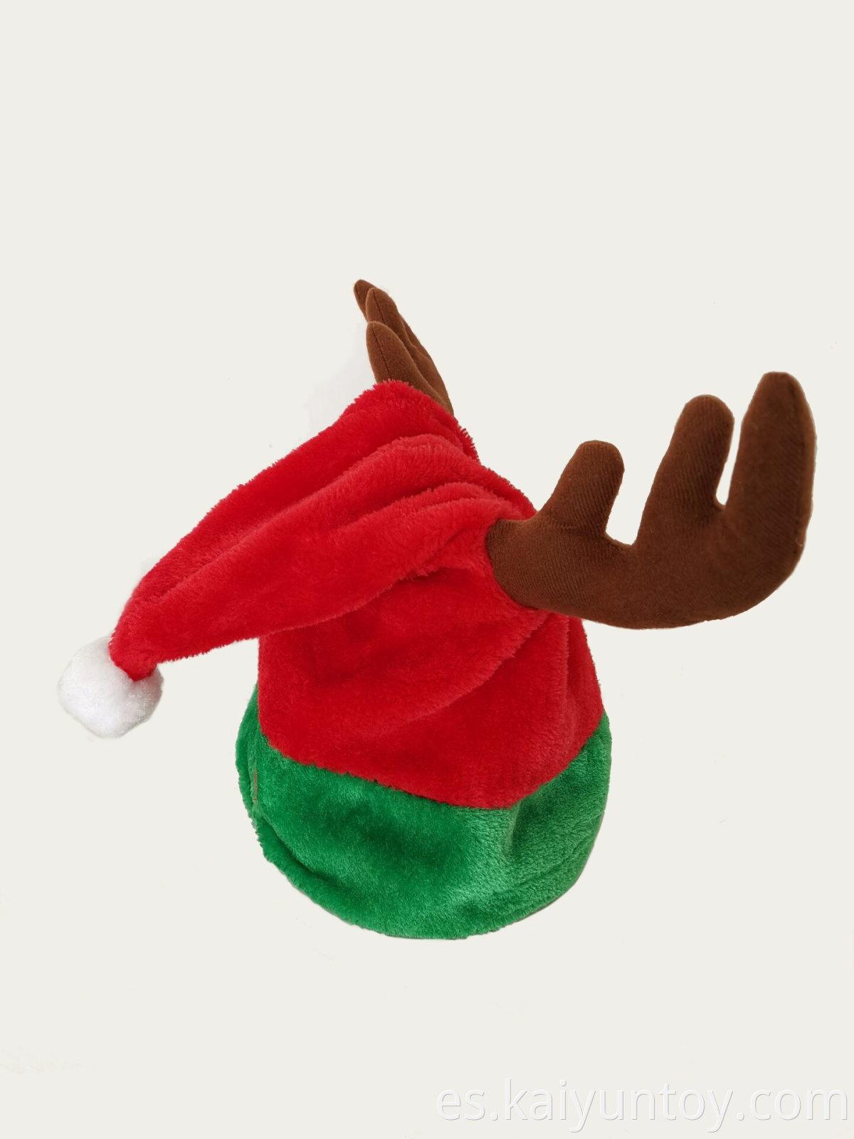 Santa Hat with Reindeer Horns